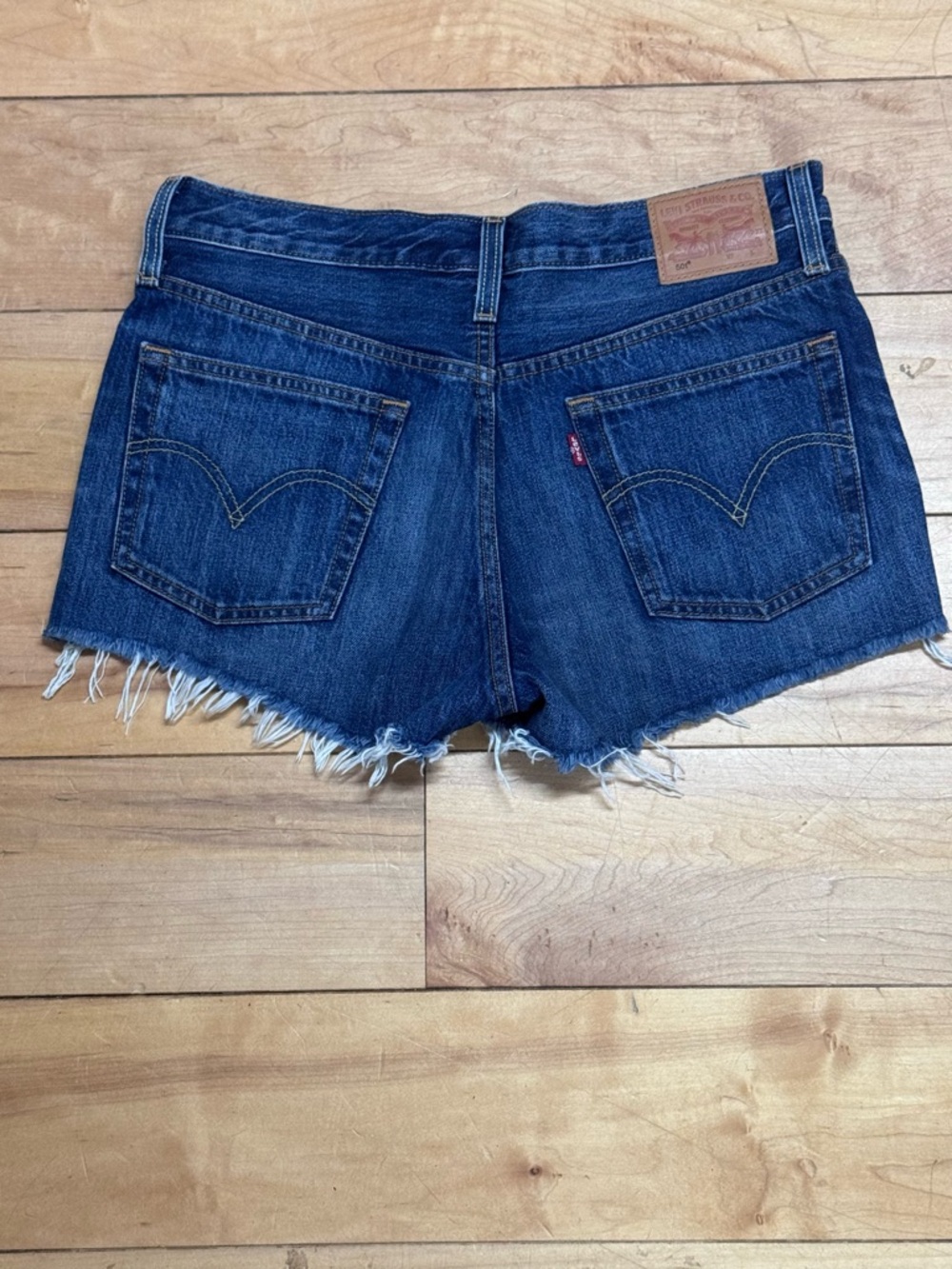 Levi’s 501 Cut Off Denim Shorts High Rise Size 28 | Festival Summer - Picture 6 of 9